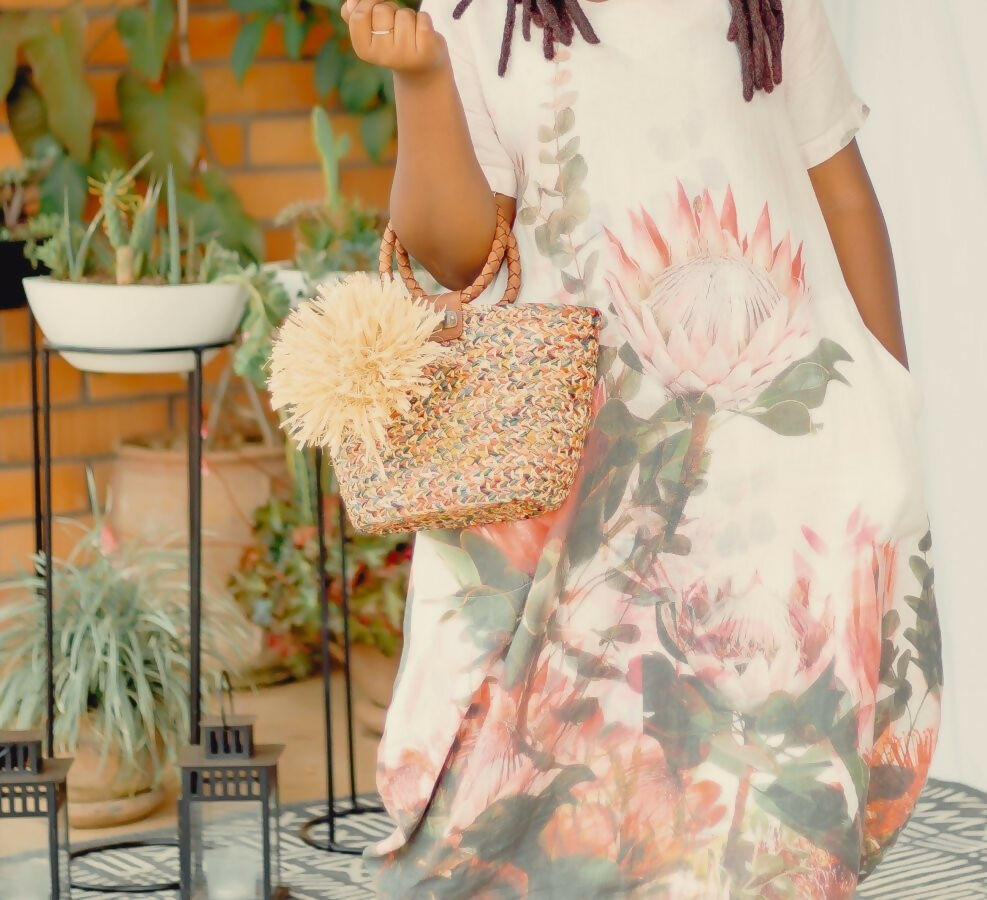 Multi-Color Mini Basket Bag