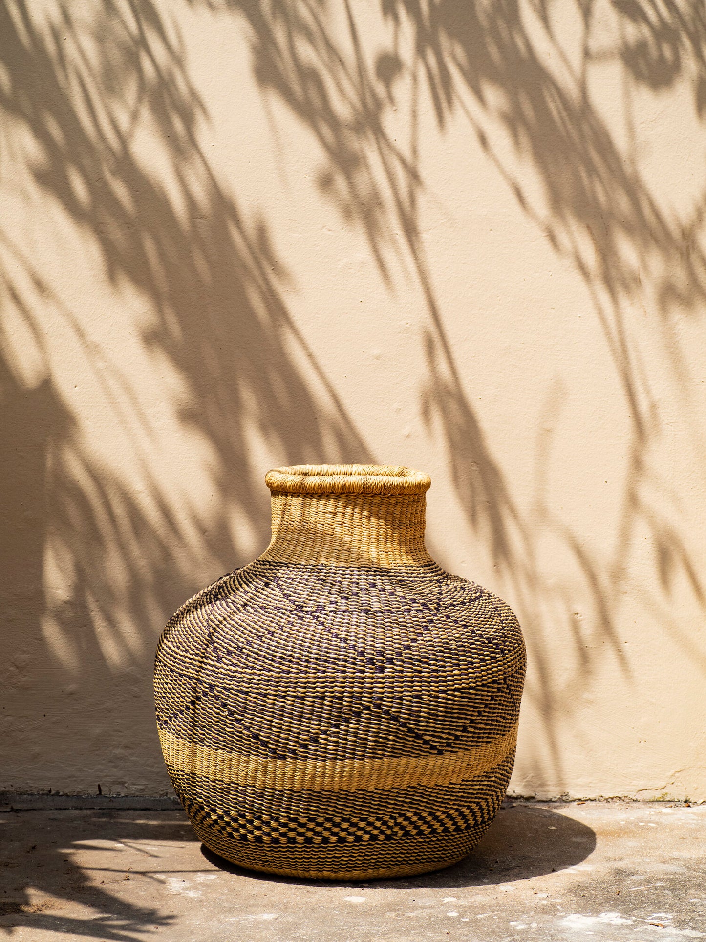 Flower Pot Black Pattern Basket