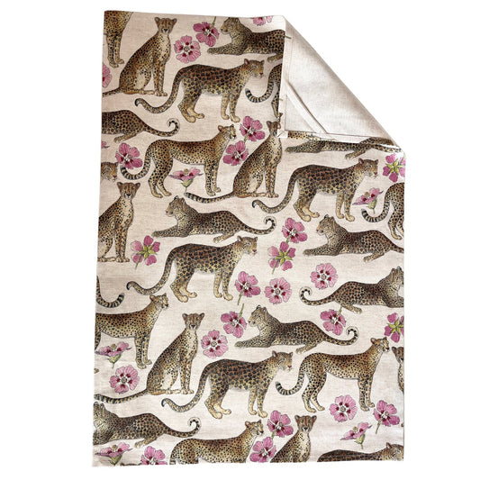 Leopards Hemp Tea towel